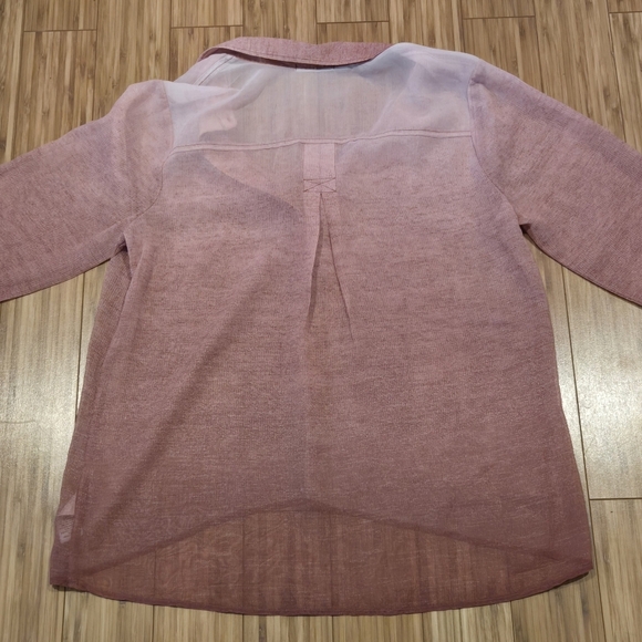 NWOT Maurcies Pink Shirt - Picture 7 of 8